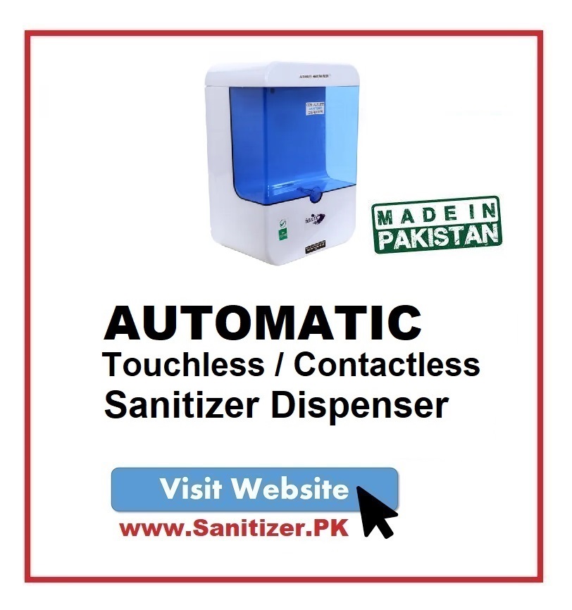 PAKISTAN Automatic Touchless Contactless Sanitizer Dispenser for Office, School and Home